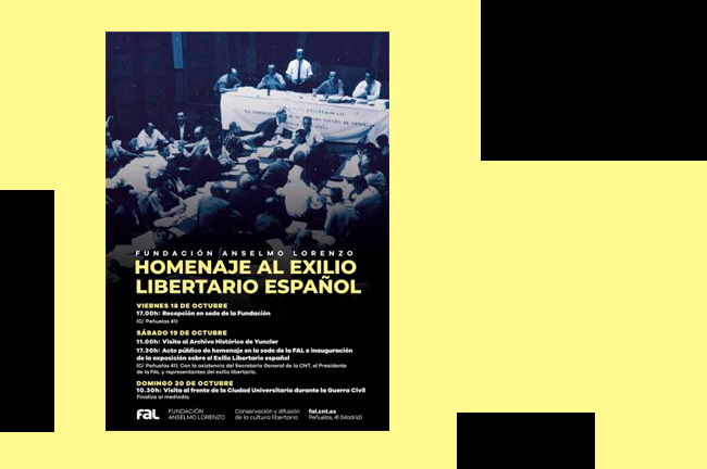 Homenaje al Exilio Libertario español (Octubre 2019)