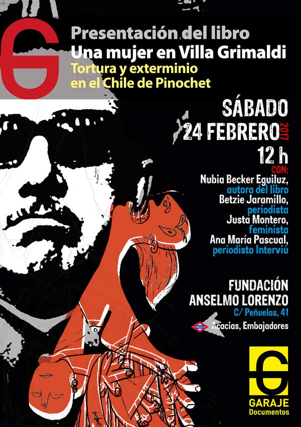 24 de febrero, presentación del libro 'Una mujer en Villa Grimaldi'