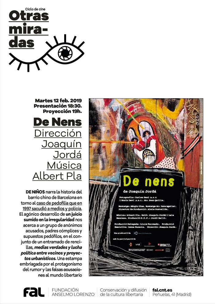 De nens. De niños, ciclo, cine, otras miradas, Fal, Anselmo Lorenzo, Jordá, Revuelta, Antonio Artero,