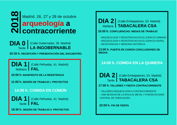 26 al 28 de octubre, II Encuentro de Arqueología a Contracorriente