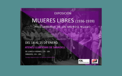 18 al 25 de enero: la exposición ‘Mujeres Libres’ llega a Sabadell