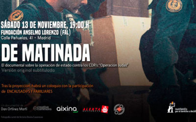 Sábado 13 noviembre: Proyección del documental ‘De matinada’