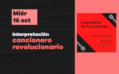 Miércoles 16 de octubre: concierto e interpretación de cancionero revolucionario