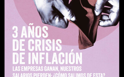 17 diciembre: 3 años de crisis de inflación. Las empresas ganan, nuestros salarios pierden: ¿cómo salimos de ésta?