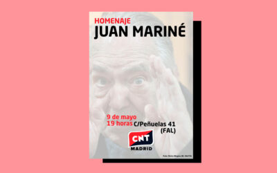Viernes 9 de mayo: Homenaje al compañero y cineasta Juan Mariné