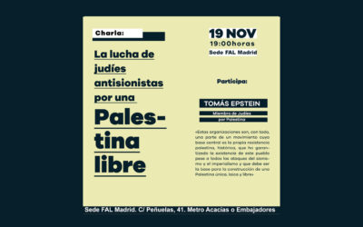 19 de noviembre: La lucha de judíes antisionistas por una Palestina libre