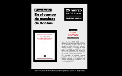 25 de marzo: presentación del libro ‘En el campo de asesinos de Dachau’
