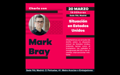 Viernes, 20 de marzo: charla con Mark Brey sobre la situación actual de Estados Unidos